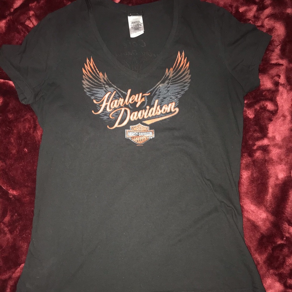 Women’s Glitter V-Neck Harley-Davidson Shirt